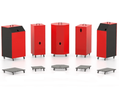 Sada koleček se základovou deskou pod nádrže na pelety ATMOS